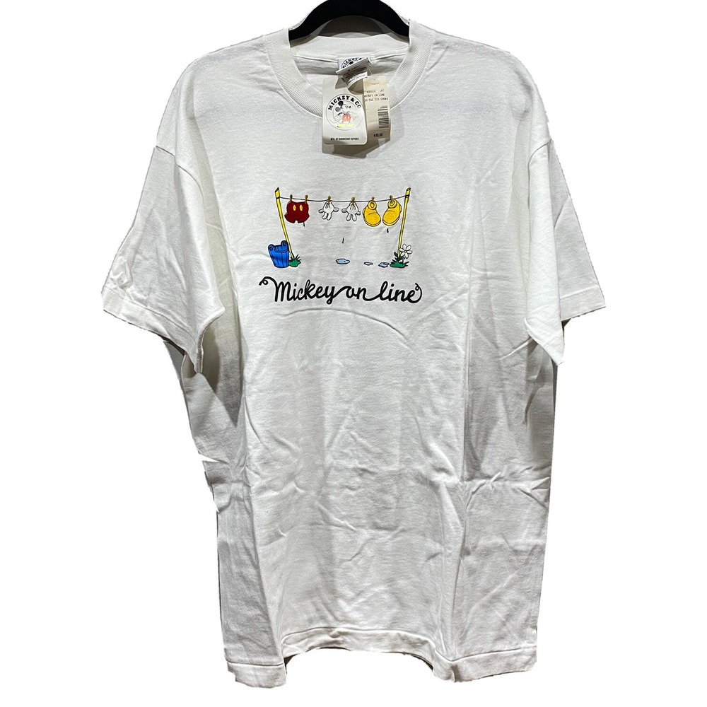 Donnkenny‎ Shirt XLT Vintage Mickey Walt Disney on Line Mickey & Co NOS Shirt